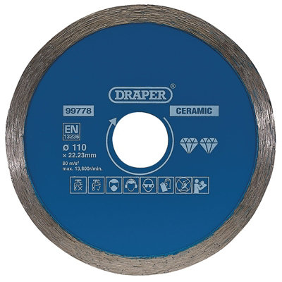 Draper Continuous Diamond Blade110mm 99778 from B&Q