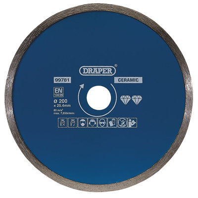 Draper  Continuous Diamond Blade200mm 99781 from B&Q