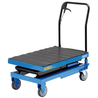 Draper Hydraulic High Lift Table, Certified to 300kg - 99816 - Lifting Range 350-1285mm, Blue and Black - Image 9
