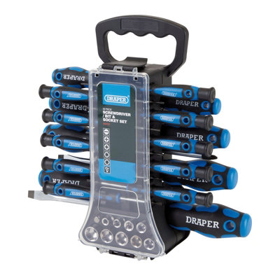 Draper 49 Piece Screwdriver Socket And Bit Set Chrome Vanadium Steel Storage Case from B&Q