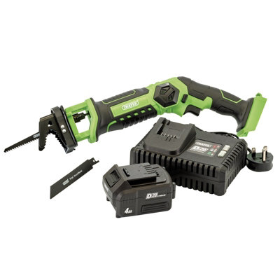 Draper D20 Pruning Saw Set - Cordless Lithium-ion - Cuts Wood & Metal - Includes 2 Batteries & Charger - Image 8