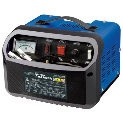 Draper 12/24V Battery Charger2025A 53000 from B&Q