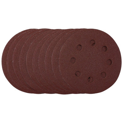 Draper Sanding Discs, 115Mm, 120 Grit, Hook & Loop (Pack Of 10) 53500 Grain