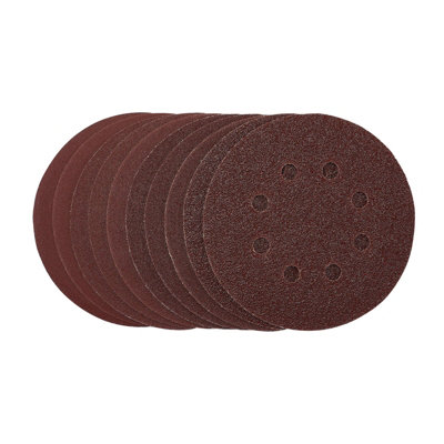 B&Q -   Punched Sanding Discs125mmHook & LoopAssorted Grit(Pack Of 10) 54759