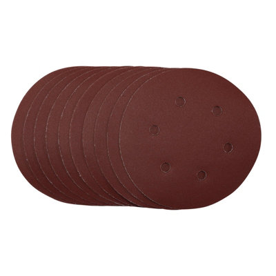 Draper Sanding Discs, 150Mm, Hook & Loop, 240 Grit, (Pack Of 10) 54991 Grain