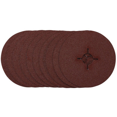 Draper  Fibre Sanding Discs115mm60 Grit(Pack Of 10) 68493 from B&Q