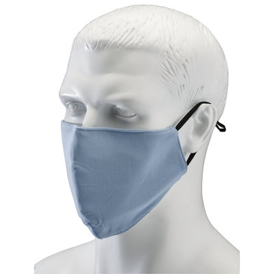 Draper Fabric Reusable Face Masks, (Pack Of 2) 94702 Light/Blue