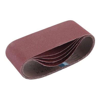 Draper Cloth Sanding Belt, 75 X 457Mm, Assorted Grit (Pack Of 5) 09237 Grain