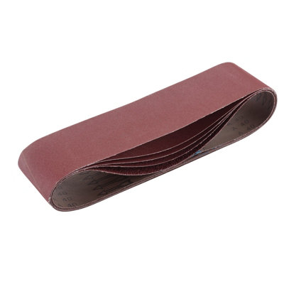 Draper Cloth Sanding Belt, 100 X 915Mm, Assorted Grit (Pack Of 5) 09273 Grain