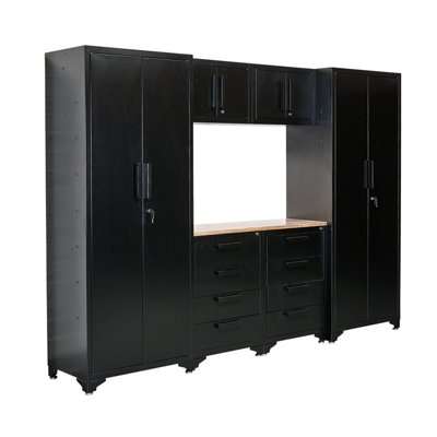 Draper Double Garage Workstation 40086 Black