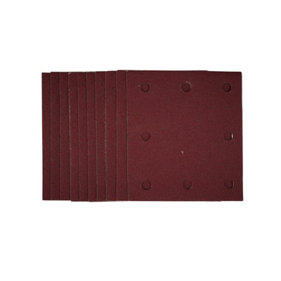 Draper 1/4 Sanding Sheets With Hook And Loop, 115 X 105Mm, 120 Grit (Pack Of 10) 52391 Grain