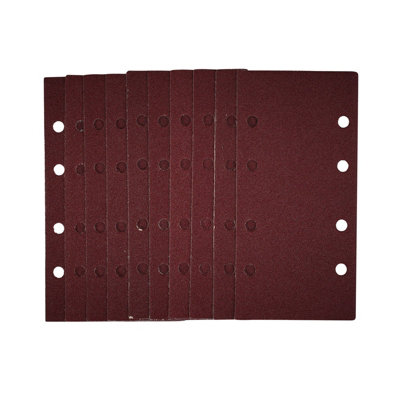 Draper 1/3 Sanding Sheets With Hook And Loop, 93 X 190Mm, 80 Grit (Pack Of 10) 54851 Grain
