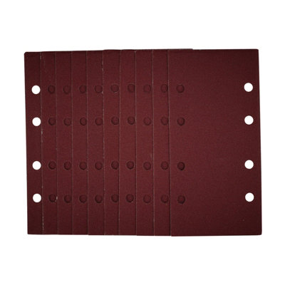 Draper 1/3 Sanding Sheets With Hook And Loop, 93 X 190Mm, 120 Grit (Pack Of 10) 54869 Grain