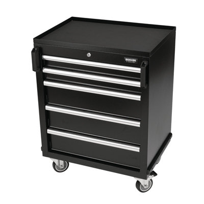 Draper Bunker Modular Mobile Cabinet, 5 Drawer, 646Mm 29792 Black