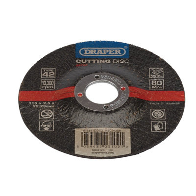 Draper Dpc Metal Cutting Disc, 115 X 2.5 X 22.23Mm 94784