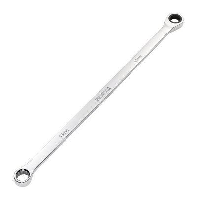 B&Q -  Tools Hi-Torq Metric Extra-Long Double Ring Ratchet Spanner13mm
