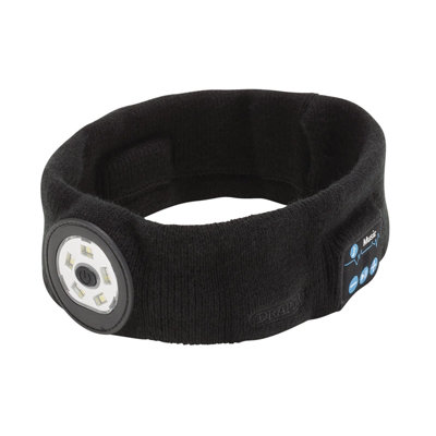 Draper  Smart Wireless Rechargeable Headband With Led Head Torch And Usb Charging CableBlackOne Size 28344 from B&Q