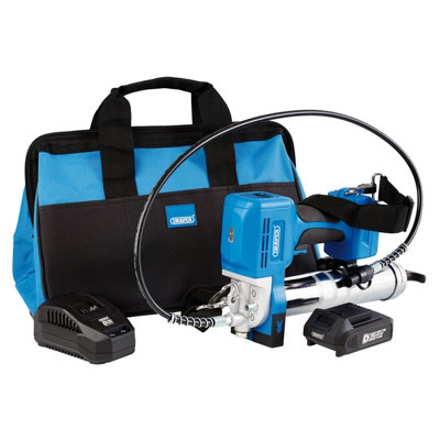Draper D20 Grease Gun Set 03359 D20 20V Grease Gun Kit, 1 X 2.0Ah Battery, 1 X Charger (3 Piece) 5059482048357 - Image 11