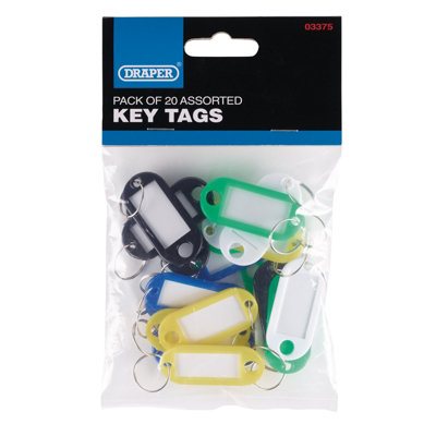 B&Q -  Assorted Key Tags (Pack Of 20) 03375
