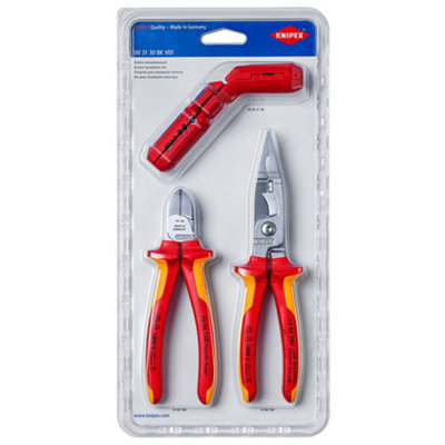 Draper 04249 Knipex 00 31 30 Bk V01 Electrical Installations Set from B&Q