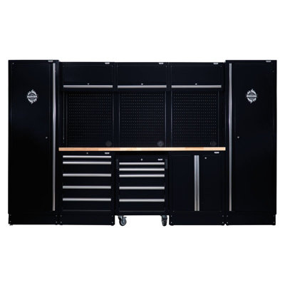 Draper Bunker Modular Storage Combo With Hardwood Worktop (16 Piece) 04398 from B&Q