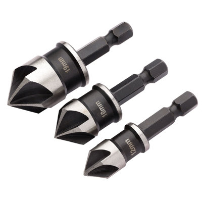 Draper Countersink Bit Set (3 Piece) 12430 from B&Q