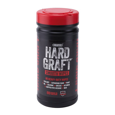 Draper Hard Graft Multipurpose Smooth Wipes (Tub Of 80) 12434 from B&Q