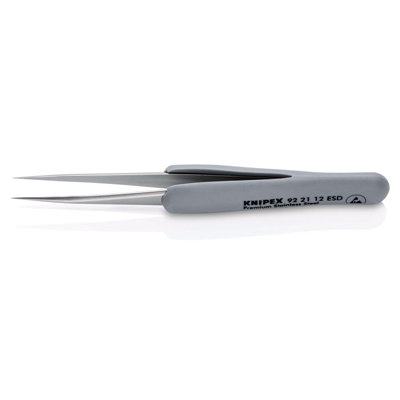 Draper Knipex 92 21 12 Esd Precision Tweezers With Rubber Handles Esd 112Mm Each 1 13196 - Image 4
