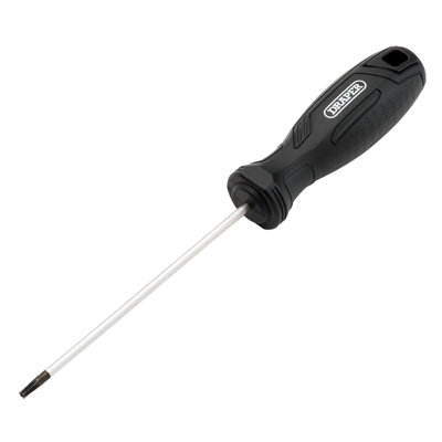 Draper Tx-Star Tamperproof Hard Grip Screwdriver, T10h X 100Mm 13569 Black