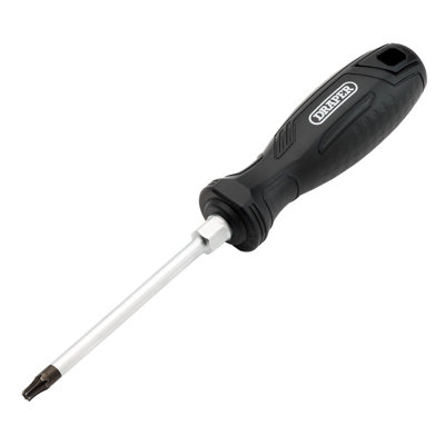 Draper Black Tx-Star Tamperproof Hard Grip Screwdriver, T25h X 100Mm 13573