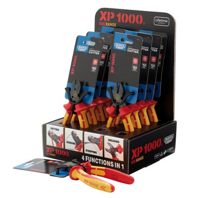 B&Q -  13614 Xp1000 Counter Top Display Of Vde 160mm 4-In-1 Combination Cutters (10 Piece)
