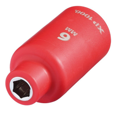 Draper Expert Xp1000 Vde 6mm Socket 3/8" Drive Chrome Vanadium Insulated 1000V from B&Q