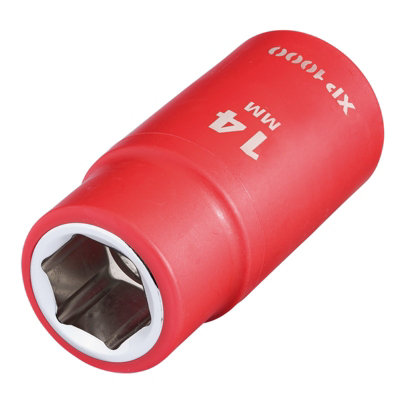 Draper Expert Xp1000 Vde 14mm Socket 1/2" Drive Chrome Vanadium Insulated 1000V from B&Q