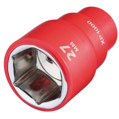 Draper Expert Xp1000 Vde 27mm Socket 1/2" Drive Chrome Vanadium Insulated 1000V from B&Q