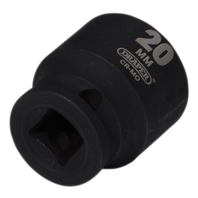 Draper Hi-Torq Impact Socket, 3/4" Sq. Dr., 20Mm 20168 Black