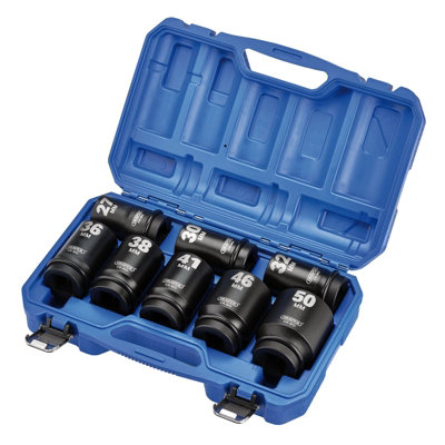 B&Q -   Hi-Torq Metric Deep Impact Socket Set1" Sq. Dr. (8 Piece) 20210