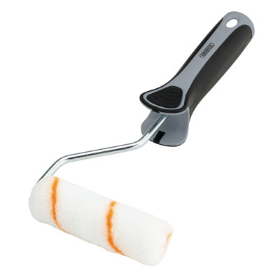 B&Q -  Medium Pile Polyester Paint Roller With Soft Grip Handle4"/100mm 20792
