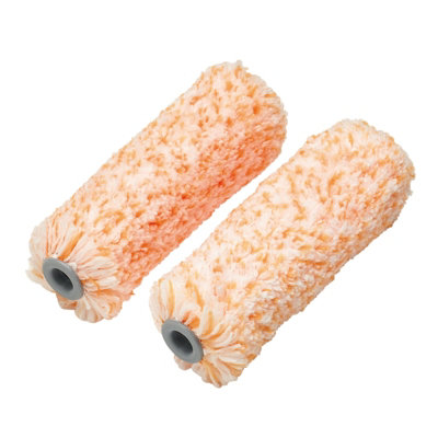 B&Q -  Medium Pile Microfibre Roller Sleeves4"/100mm (Pack Of 2) 20799