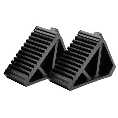 Draper Rubber Wheel Chocks, 6 Tonne (Pair) 21132 Light