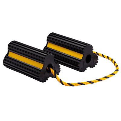 Draper Heavy-Duty Wheel Chocks - Pair Heavy Duty Rubber Wheel Chocks, 3 Tonne (Pair) - Image 7