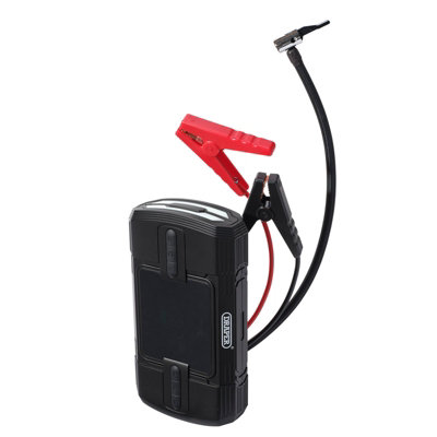 Draper 12V Lithium Jump Starter And Tyre Inflator, 1200A 23722 Light