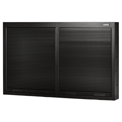 Draper Bunker Modular Wall Cabinet With Tambour Doors, 1360Mm 23757 Black