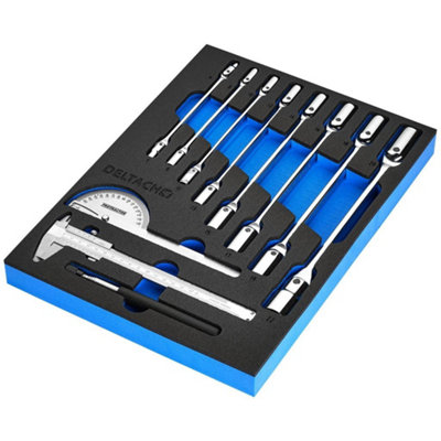 Bunker Knee WrenchMeasuring And Pick-Up Set In Eva Foam Inlay (10 Piece) from B&Q