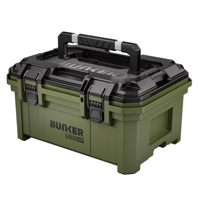 Draper Bunker Load-Up Stacking Tool Box - 230Mm Ip65 Waterproof Storage With Lift-Out Tray & Lockable Lid Large