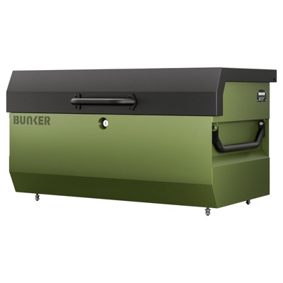 Draper Bunker T1 Heavy-Duty Steel Tool Storage Box - Lockable Van Vault With Gas Strut Lid, Compatible Airtag Holder, Secure Fixings Silver