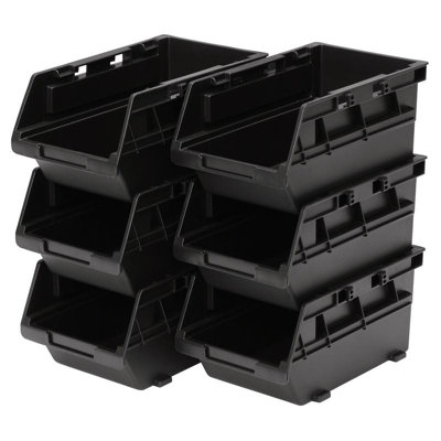 Draper 31773 Bunker Load-Up Stack Storage Bin Set (6 Piece) from B&Q
