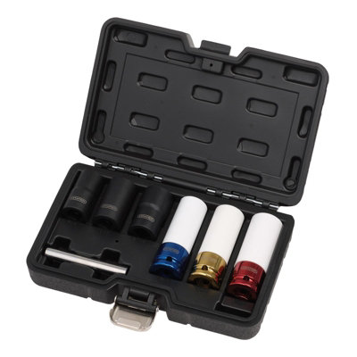 B&Q -  Wheel Nut And Bolt Extractor Socket Set1/2" Sq. Dr. (7 Piece)
