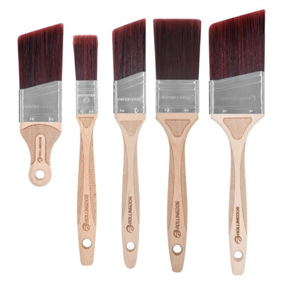 Draper Rollingdog Doberman Paint Brush Set 5Pc Synthetic Bristle Beech Handle from B&Q