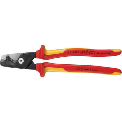 Draper Knipex 95 18 225 Stepcut Xl Vde Insulated Cable Shears225mm 18131 from B&Q