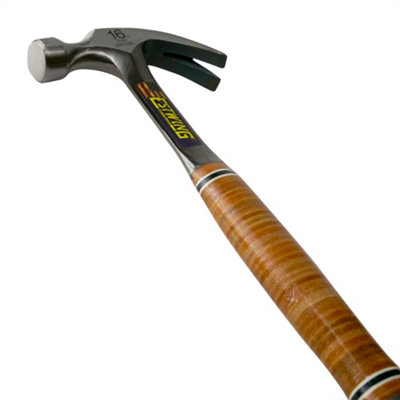 B&Q -  E16C Curved Claw Hammer With Leather Grip16Oz/448G